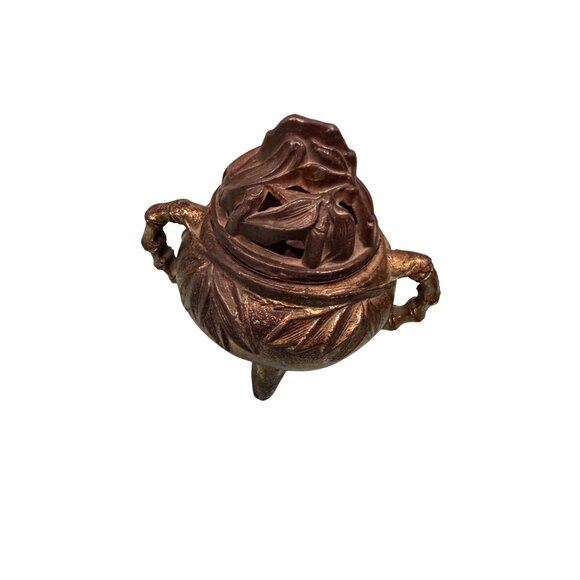 Vantine's Antique Signed 1004 Collectible Asian Design Bronze Incense Burner - Picture 7 of 15